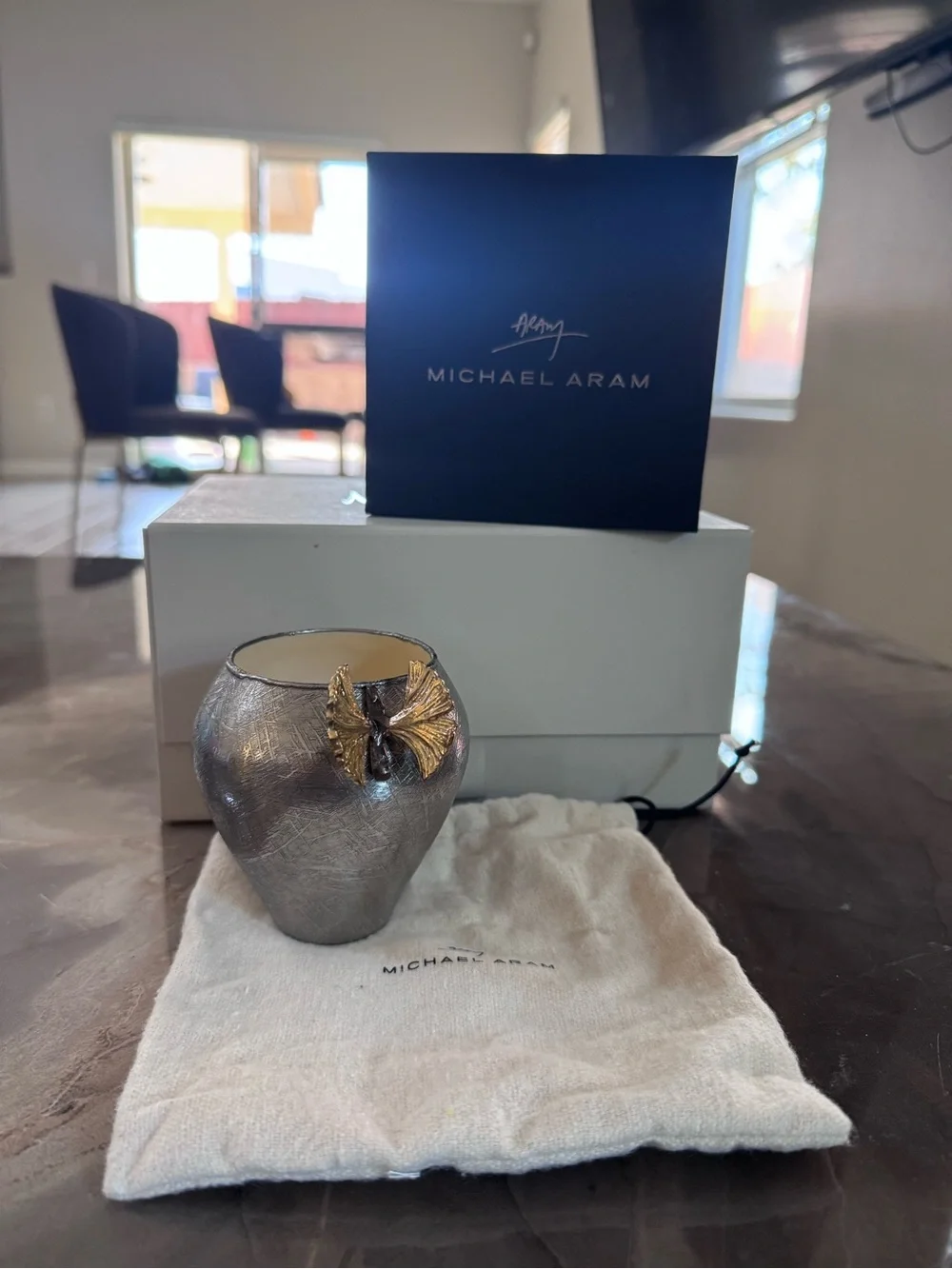 Mini Michael Aram Butterfly Ginkgo Bud Vase